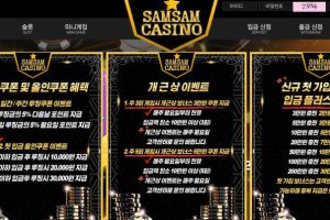 삼삼카지노 (SAMSAMCASINO) 입금플러스 및 사이트정보